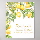 Citroenbloem Drink Vrijgezellenfeest Poster (Voorkant)