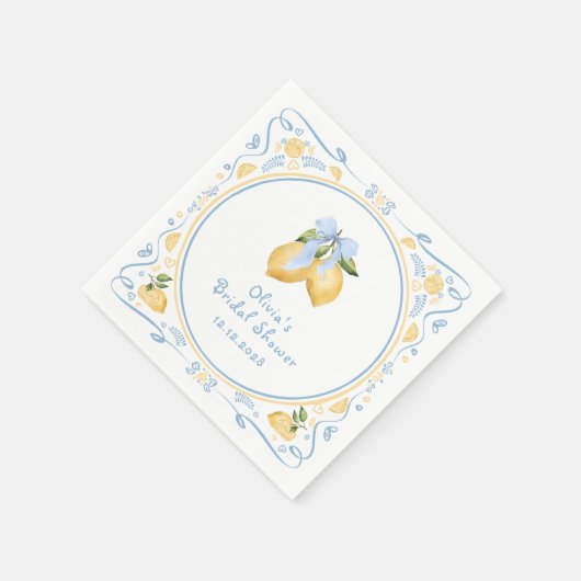 Citroenbloem Italiaans Boog Vrijgezellenfeest Servet (Hoek)