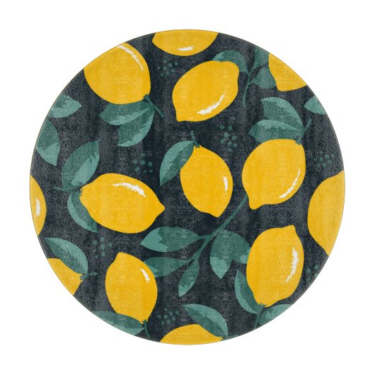 Citroenbloemen, zomertextuur. snijplank (Voorkant)