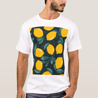 Citroenbloemen, zomertextuur. t-shirt