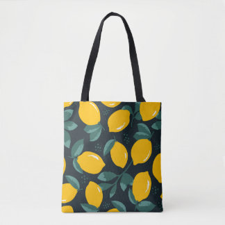 Citroenbloemen, zomertextuur. tote bag