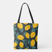 Citroenbloemen,  zomertextuur. tote bag (Achterkant)