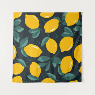 Citroenbloemen, zomertextuur. wandkleed