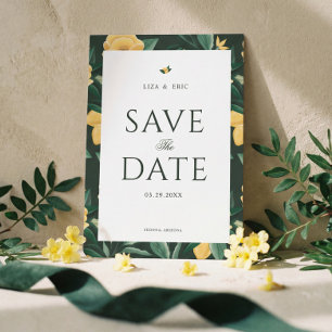 Citroenbloesem Bloemige Boom Elegante Bruiloft Save The Date
