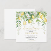 Citroenbloesem bruidsdouche uitnodiging (Voorkant / Achterkant)