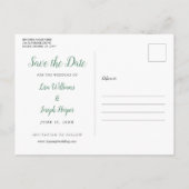 Citroenbloesem Elegante Script Save-the-date-kaart Aankondigingskaart (Achterkant)