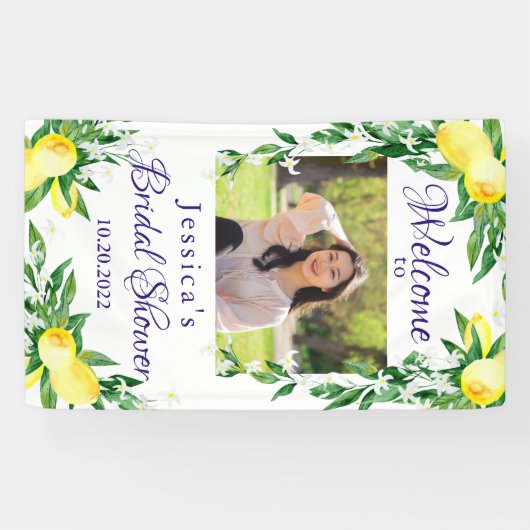 Citroenbloesem groen FOTO Vrijgezellenfeest Spandoek (Horizontaal)