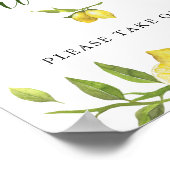 Citroenbloesem groen wedding favor bord poster (Hoek)