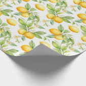 Citroenbloesems Waterverf Cadeaupapier (Hoek)