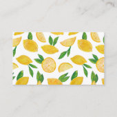 Citroenboeken voor Baby Baby shower Informatiekaartje (Achterkant)