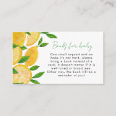 Citroenboeken voor Baby Baby shower Informatiekaartje (Voorkant)