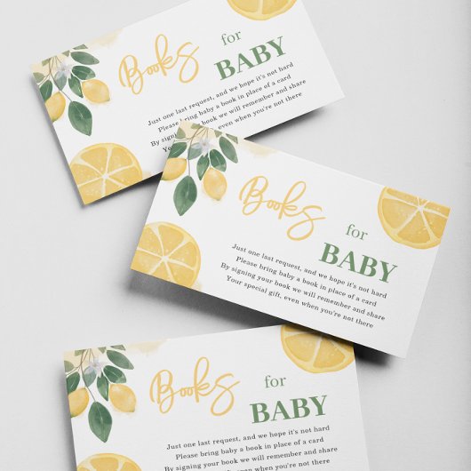 Citroenboeken voor Baby shower Behuizing Kaart