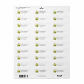 Citroenboeket met Witte Bloesems - Adres Etiket (Full Sheet)