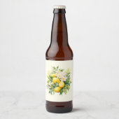 Citroenboeket met witte bloesems bier etiket (Voorkant)