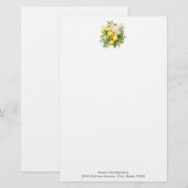 Citroenboeket met witte bloesems briefpapier (Voorkant / Achterkant)