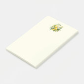 Citroenboeket met witte bloesems post-it® notes (Schuin)