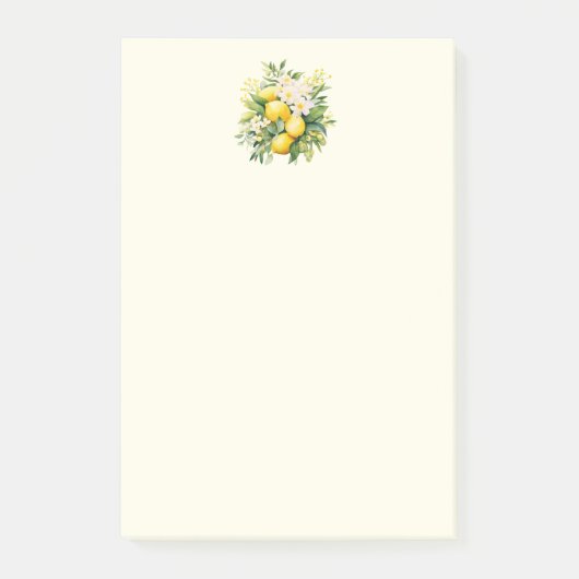 Citroenboeket met witte bloesems post-it® notes (Voorkant)