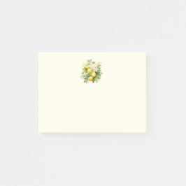 Citroenboeket met witte bloesems post-it® notes