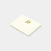 Citroenboeket met witte bloesems post-it® notes (Schuin)
