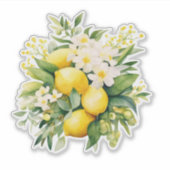 Citroenboeket met witte bloesems sticker (Voorkant)