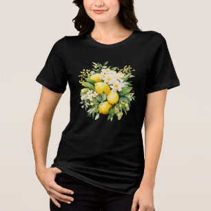 Citroenboeket met witte bloesems Tri-Blend shirt