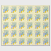 Citroenboerderij Retro Cadeaupapier (Vlak)
