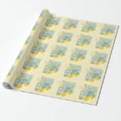 Citroenboerderij Retro Cadeaupapier (Uitgerold)