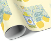 Citroenboerderij Retro Cadeaupapier (Rol Hoek)