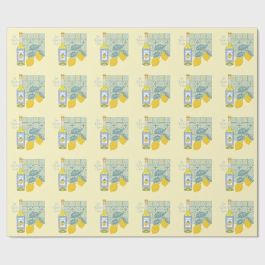 Citroenboerderij Retro Cadeaupapier (Zoom)