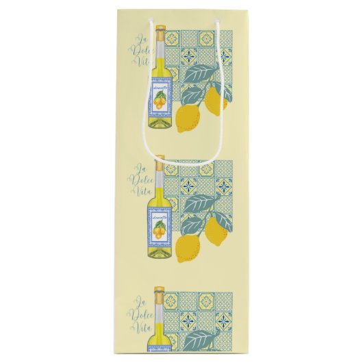 Citroenboerderij Retro Wijn Cadeautas (Voorkant)
