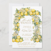 Citroenboog Bloemen Boho Geel Vrijgezellenfeest Kaart (Voorkant)