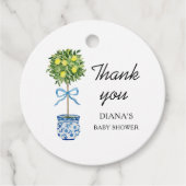 Citroenboom Baby shower Bedankjes Labels (Voorkant)