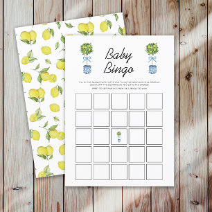 Citroenboom Baby shower Bingo Game Kaart