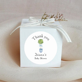 Citroenboom Baby shower Ronde Sticker