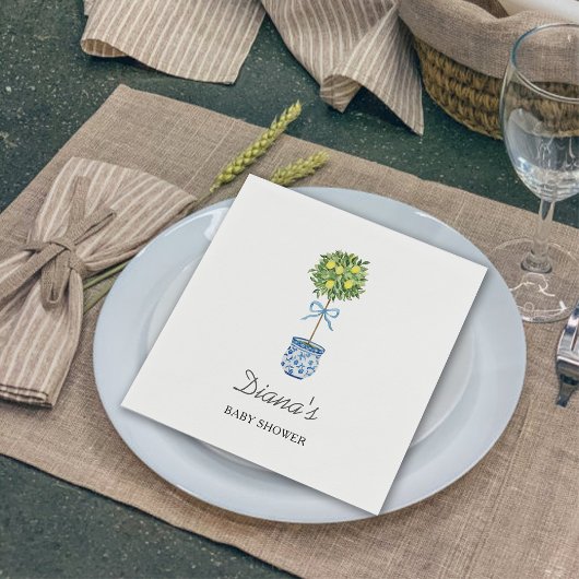 Citroenboom Baby shower Servet