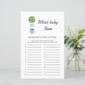 Citroenboom Baby shower Spel (Staand voorkant)