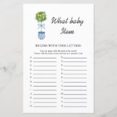 Citroenboom Baby shower Spel (Voorkant)