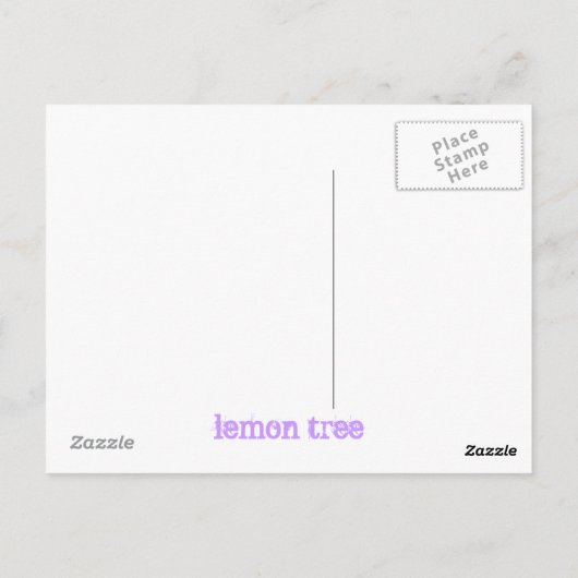 citroenboom briefkaart (Achterkant)