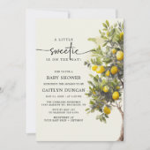 Citroenboom Citrusvruchten Botanisch Baby shower Kaart (Voorkant)