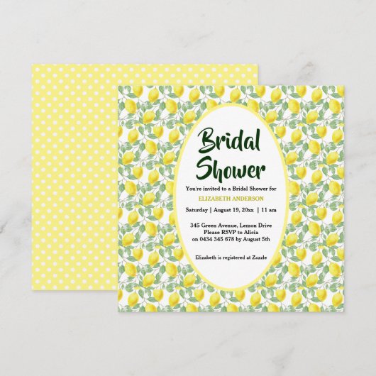 Citroenboom geel groen Vrijgezellenfeest Kaart (Voorkant / Achterkant)