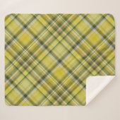 Citroenboom Gele en Groene Plaid Sherpa Deken (Voorkant (horizontaal))