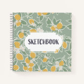 Citroenboom - gras Sketchbook Notitieboek (Voorkant)