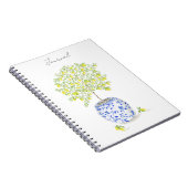 Citroenboom in Chinoiserie Vaas Waterverf Notitieboek (Rechterzijde)