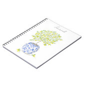 Citroenboom in Chinoiserie Vaas Waterverf Notitieboek (Linkerzijde)