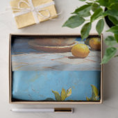 Citroenboom in kleipot met bloesems tissuepapier (Geschenk)