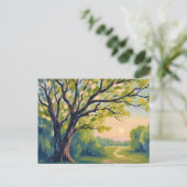 Citroenboom Italiaans landschap schilderij Briefkaart (Staand voorkant)