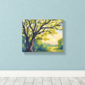 Citroenboom Italiaans landschap schilderij Canvas Afdruk (Insitu (Houten vloer))