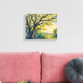 Citroenboom Italiaans landschap schilderij Canvas Afdruk (Insitu (Woonkamer))