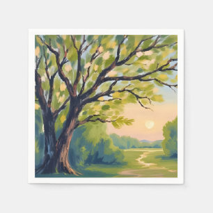 Citroenboom Italiaans Landschapschilderij Servet