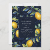 Citroenboom Italië Geïnspireerd Bestemming Bruilof Kaart (Voorkant)